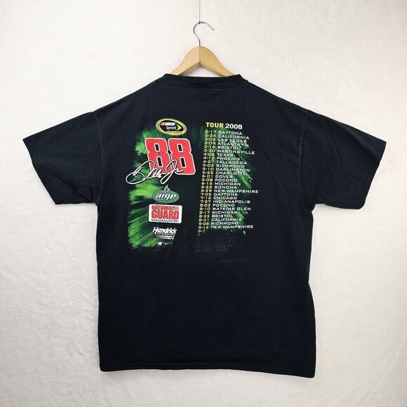 Chase Authentic Dale Earnhardt Jr. 2008 Tour T-Shirt XL Black Nascar Y2K Vtg - Picture 6 of 9